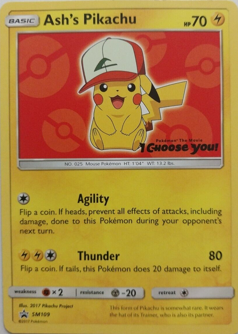 Ash's Pikachu 2017 Sun & Moon: Black Star Promo #SM109 I Choose You! Price  Guide - Sports Card Investor
