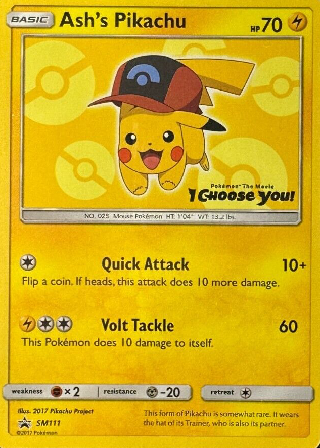Ash's Pikachu 2017 Sun & Moon: Black Star Promo #SM111 I Choose You! Price  Guide - Sports Card Investor