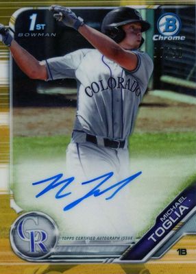 2019 Bowman Draft #CDA-MT Chrome DP Auto - Gold Refractor /50 (1st)
