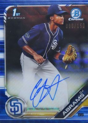 2019 Bowman Draft #CDA-CA Chrome DP Auto - Blue Wave Refractor /150 (1st)