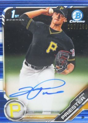 2019 Bowman Draft #CDA-QP Chrome DP Auto - Blue Refractor /150 (1st)