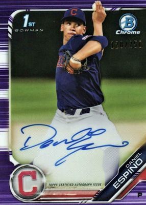 2019 Bowman Draft #CDA-DE Chrome DP Auto - Purple Refractor /250 (1st)