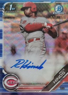 Rece Hinds 2019 Bowman Draft #CDA-RH Chrome DP Auto (1st) Price 