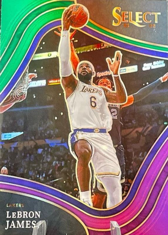 LeBron James 2021 Select #219 Courtside Green White Purple SGC 10