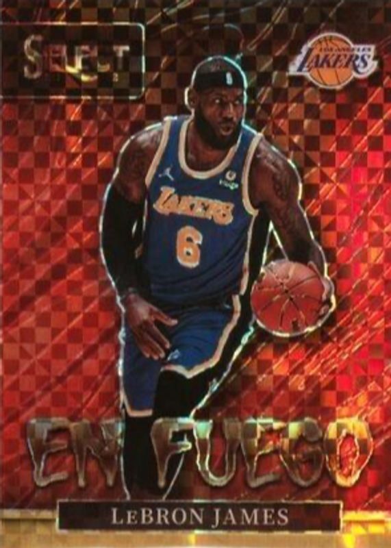 LeBron James 2021 Select #8 En Fuego - Gold /10 RAW