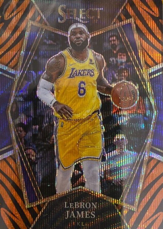 LeBron James 2021 Select #195 Premier Level Tiger /(SSP) PSA 9