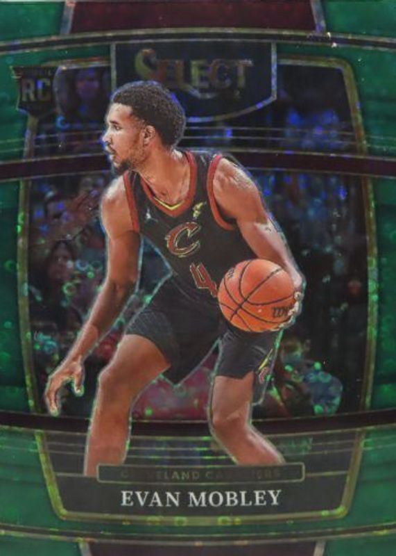 Evan Mobley 2021 Select #5 Concourse Green Disco /5 Rookie PSA 9