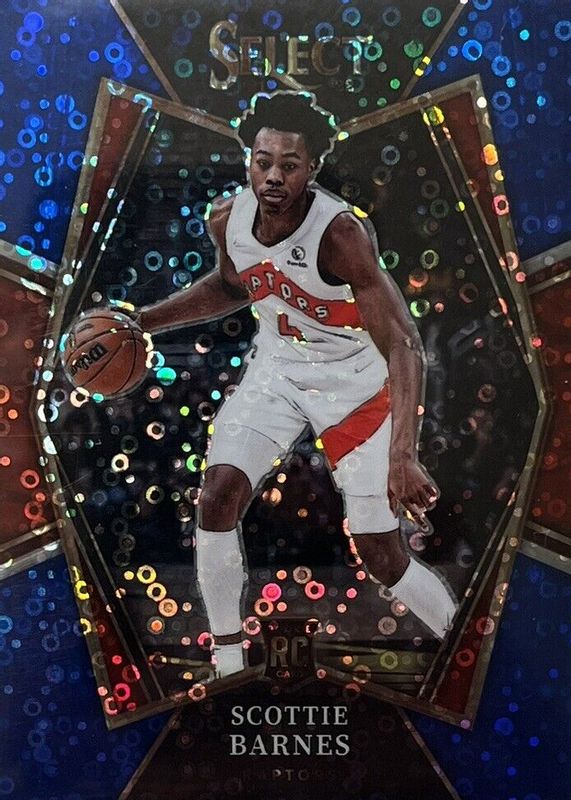 Scottie Barnes 2021 Select #111 Premier Level Blue Disco /25 Rookie SGC 10