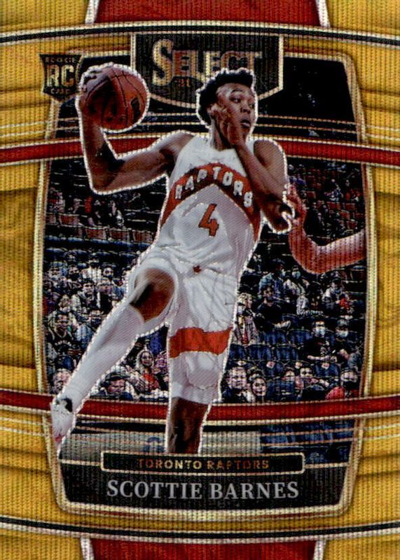 Scottie Barnes 2021 Select #74 Concourse Gold Wave Rookie SGC 9