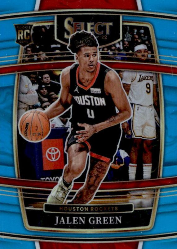 Jalen Green 2021 Select #7 Concourse Light Blue /299 Rookie PSA 9