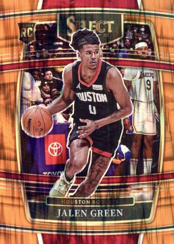 Jalen Green 2021 Select #7 Concourse Orange Flash Rookie RAW