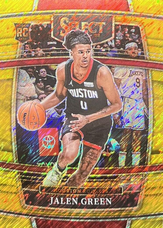 Jalen Green 2021 Select #7 Concourse Gold Shimmer /10 Rookie PSA 10