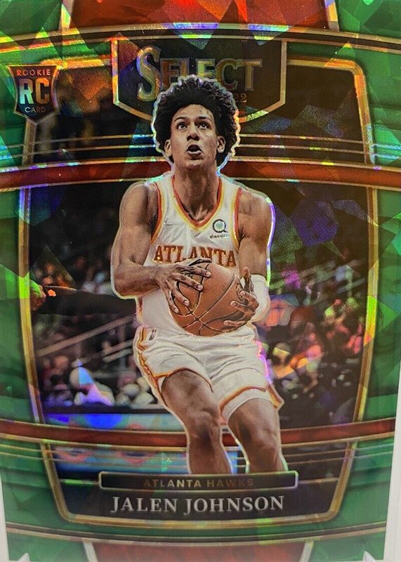 Jalen Johnson 2021 Select #17 Concourse Green Ice Rookie BGS 9