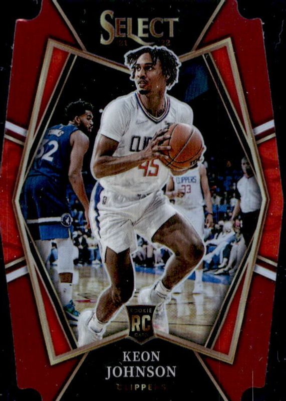 Keon Johnson 2021 Select #115 Premier Level Maroon Die-Cut /175 Rookie RAW