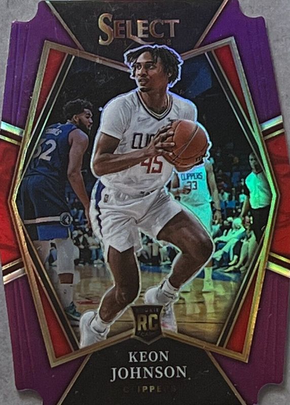 Keon Johnson 2021 Select #115 Premier Level Purple Die-Cut /99 Rookie PSA 10