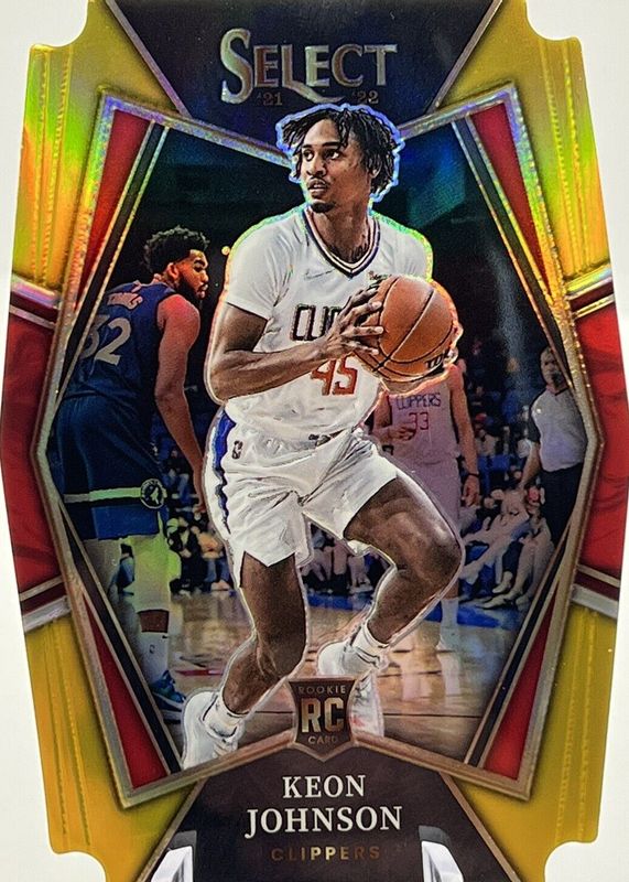 Keon Johnson 2021 Select #115 Premier Level Gold Die-Cut /10 Rookie PSA 10