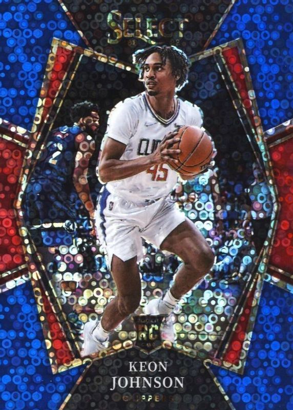 Keon Johnson 2021 Select #115 Premier Level Blue Disco /25 Rookie PSA 10