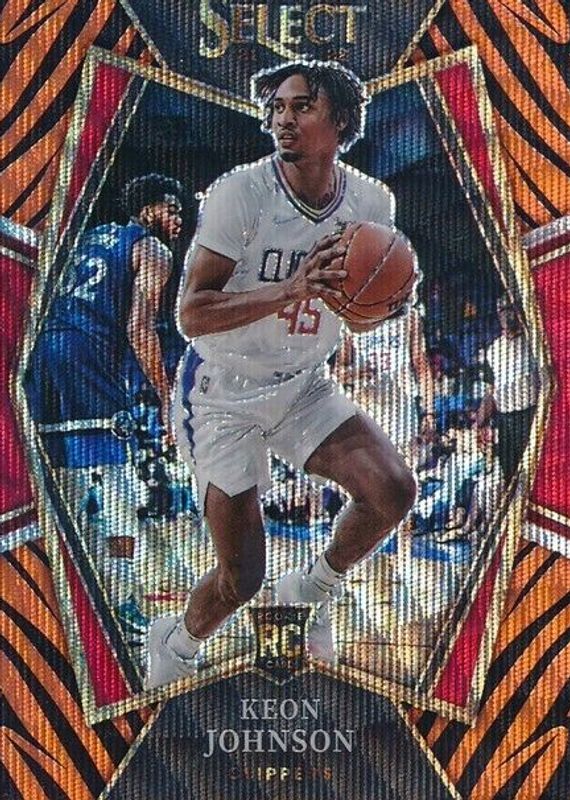 Keon Johnson 2021 Select #115 Premier Level Tiger /(SSP) Rookie PSA 10