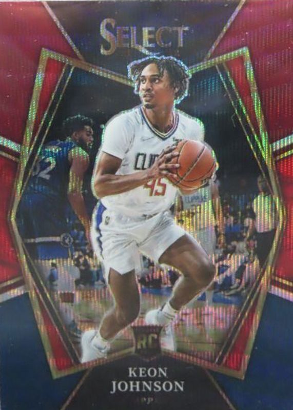 Keon Johnson 2021 Select #115 Premier Level Tri-Color Rookie RAW