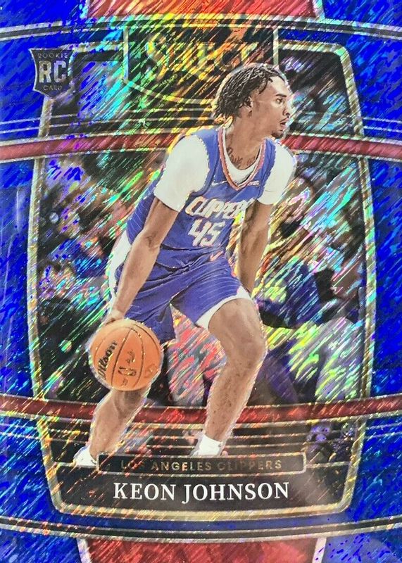 Keon Johnson 2021 Select #40 Concourse Blue Shimmer Rookie PSA 10