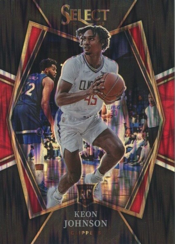 Keon Johnson 2021 Select #115 Premier Level Black Flash /1 Rookie PSA 10