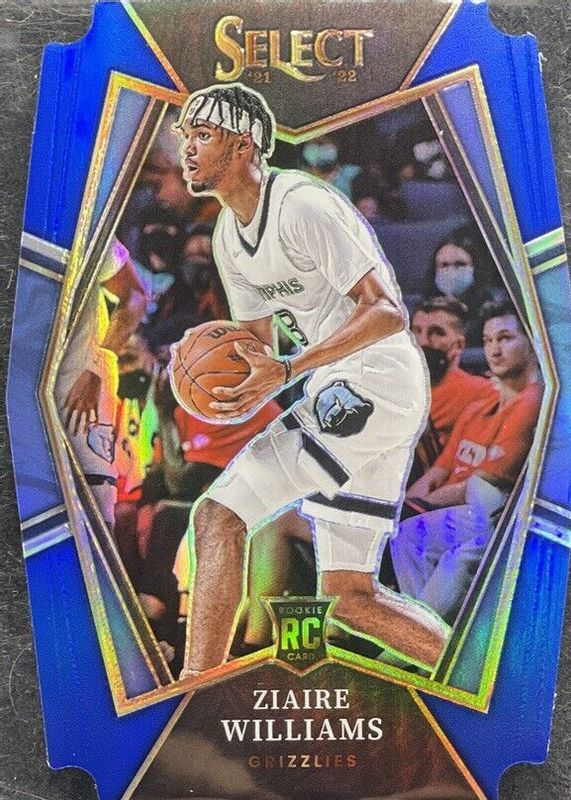 Ziaire Williams 2021 Select #181 Premier Level Blue Die-Cut /249 Rookie SGC 10