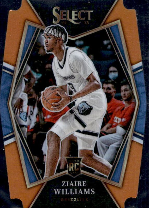 Ziaire Williams 2021 Select #181 Premier Level Orange Die-Cut /65 Rookie PSA 10