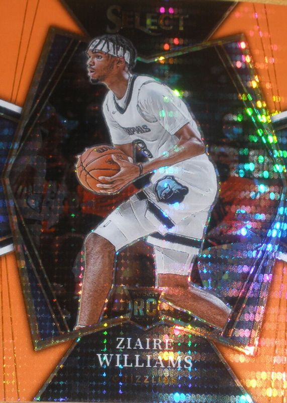 Ziaire Williams 2021 Select #181 Premier Level FOTL Neon Orange Pulsar /15 Rookie PSA 10