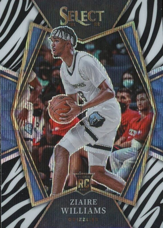 Ziaire Williams 2021 Select #181 Premier Level Zebra /(SSP) Rookie PSA 10