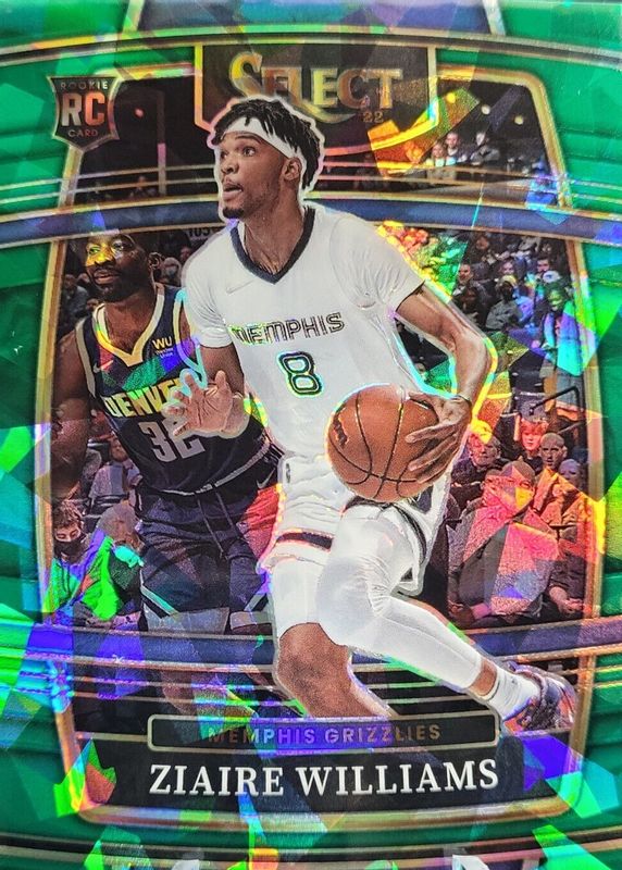 Ziaire Williams 2021 Select #86 Concourse Green Ice Rookie PSA 10