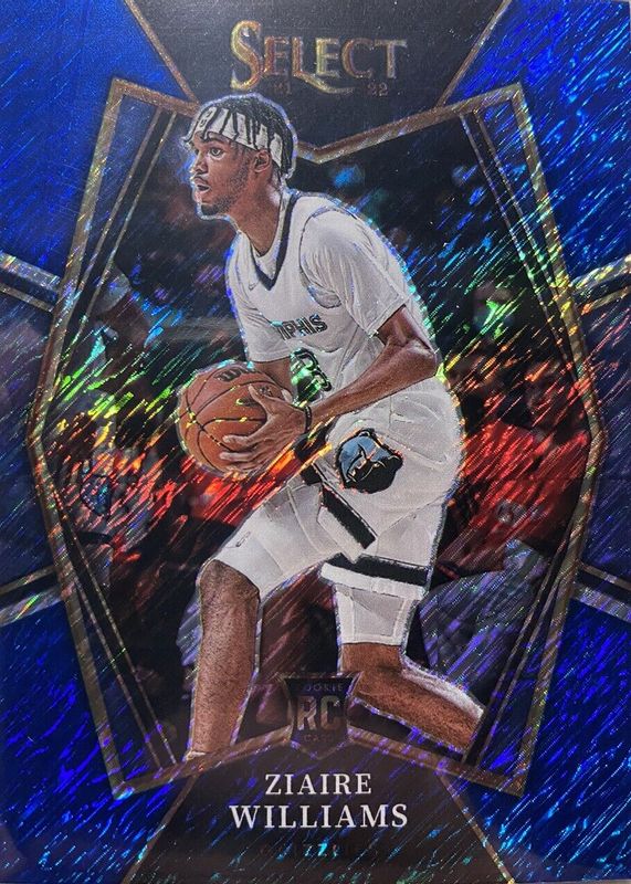 Ziaire Williams 2021 Select #181 Premier Level Blue Shimmer Rookie PSA 10