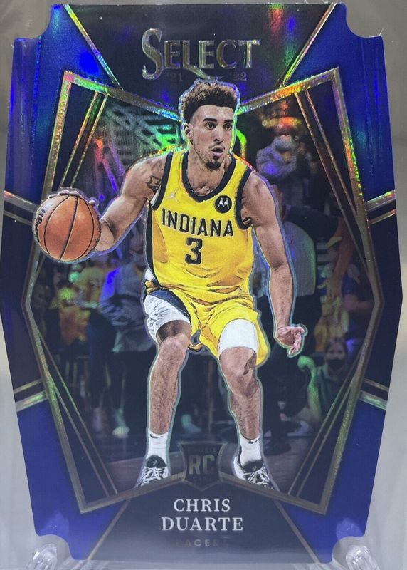 Chris Duarte 2021 Select #146 Premier Level Blue Die-Cut /249 Rookie SGC 10