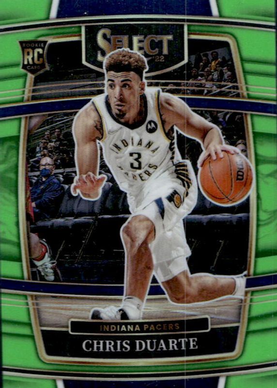 Chris Duarte 2021 Select #41 Concourse Neon Green /75 Rookie RAW