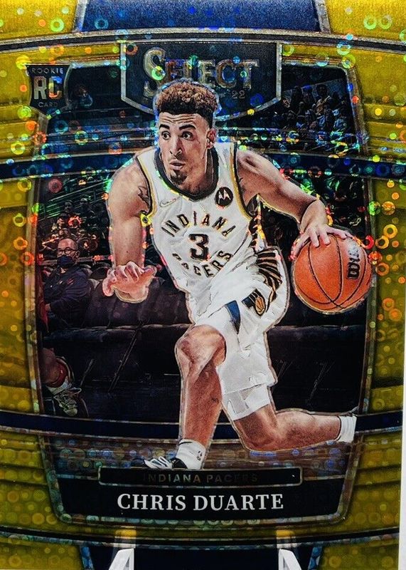 Chris Duarte 2021 Select #41 Concourse Gold Disco /10 Rookie SGC 10