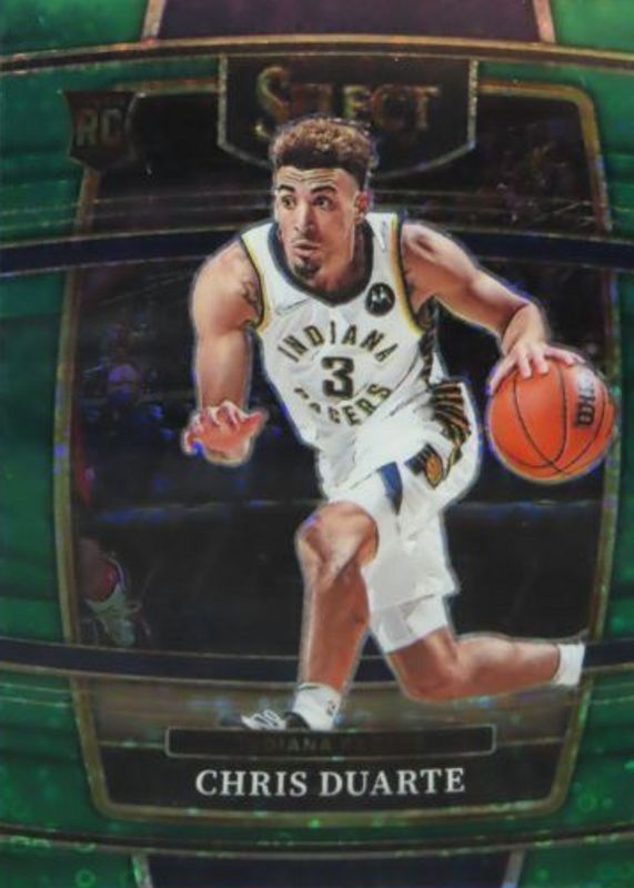 Chris Duarte 2021 Select #41 Concourse Green Disco /5 Rookie SGC 10