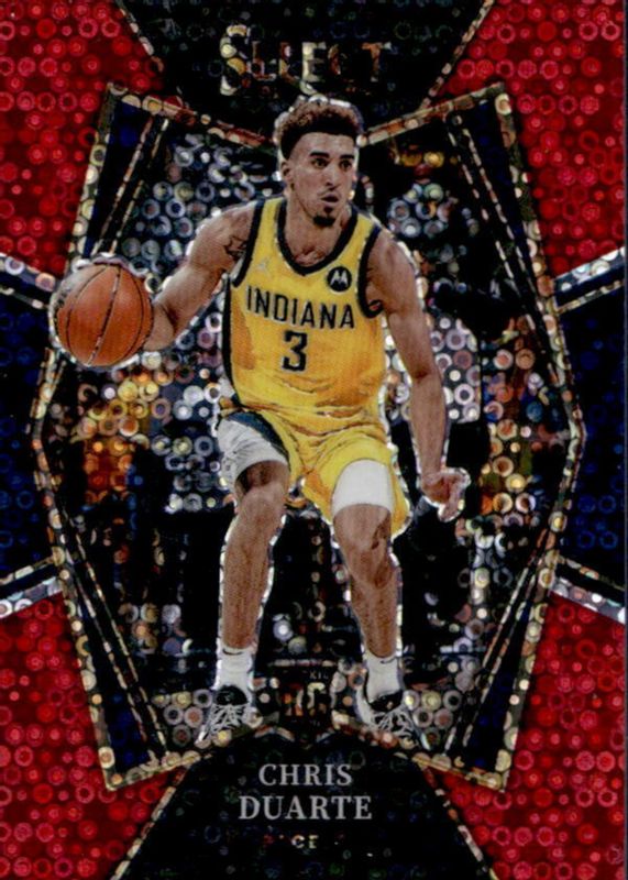 Chris Duarte 2021 Select #146 Premier Level Red Disco /49 Rookie RAW