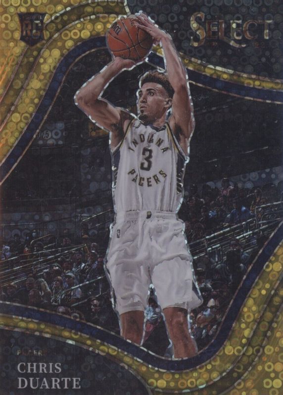 Chris Duarte 2021 Select #220 Courtside Gold Disco /10 Rookie RAW