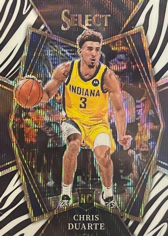 Chris Duarte 2021 Select #146 Premier Level Zebra /(SSP) Rookie RAW