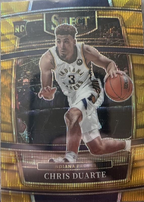 Chris Duarte 2021 Select #41 Concourse Gold Wave Rookie RAW