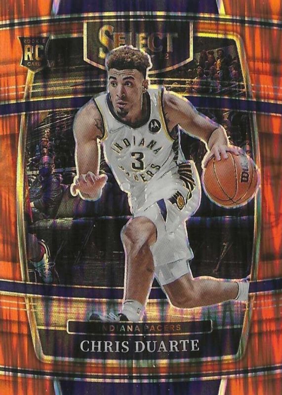 Chris Duarte 2021 Select #41 Concourse Orange Flash Rookie RAW