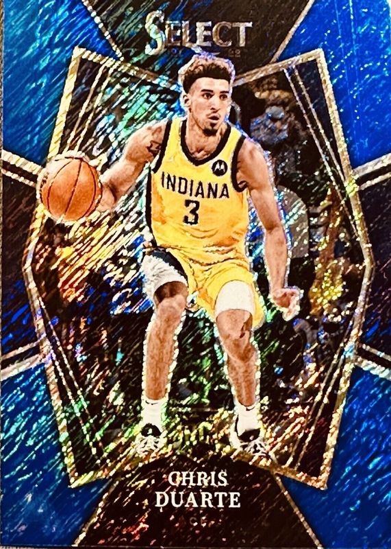 Chris Duarte 2021 Select #146 Premier Level Blue Shimmer Rookie RAW