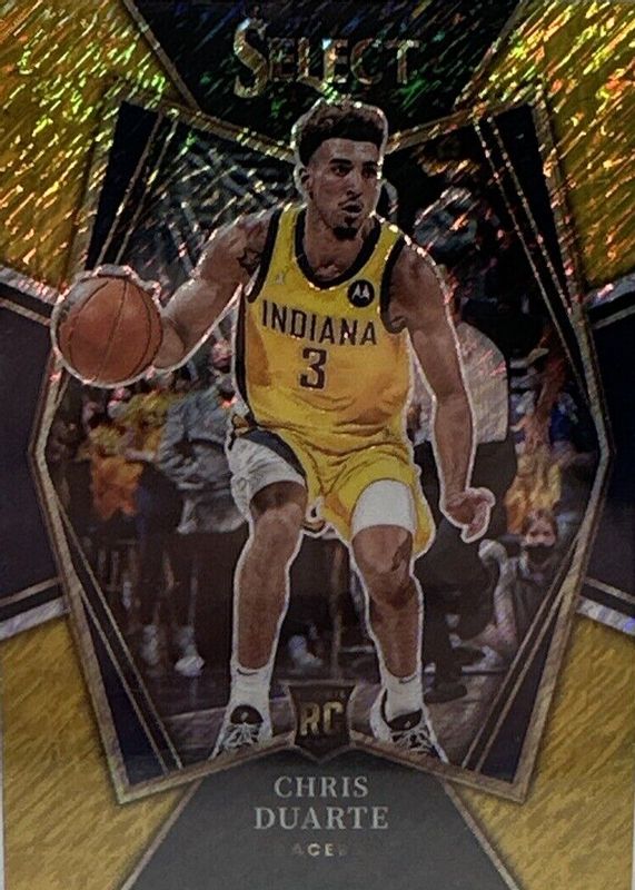 Chris Duarte 2021 Select #146 Premier Level Gold Shimmer /10 Rookie SGC 10