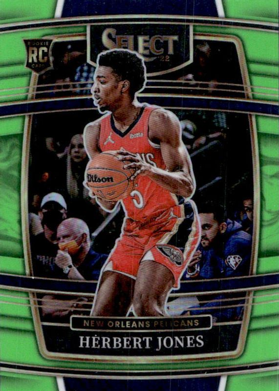 Herbert Jones 2021 Select #45 Concourse Neon Green /75 Rookie RAW