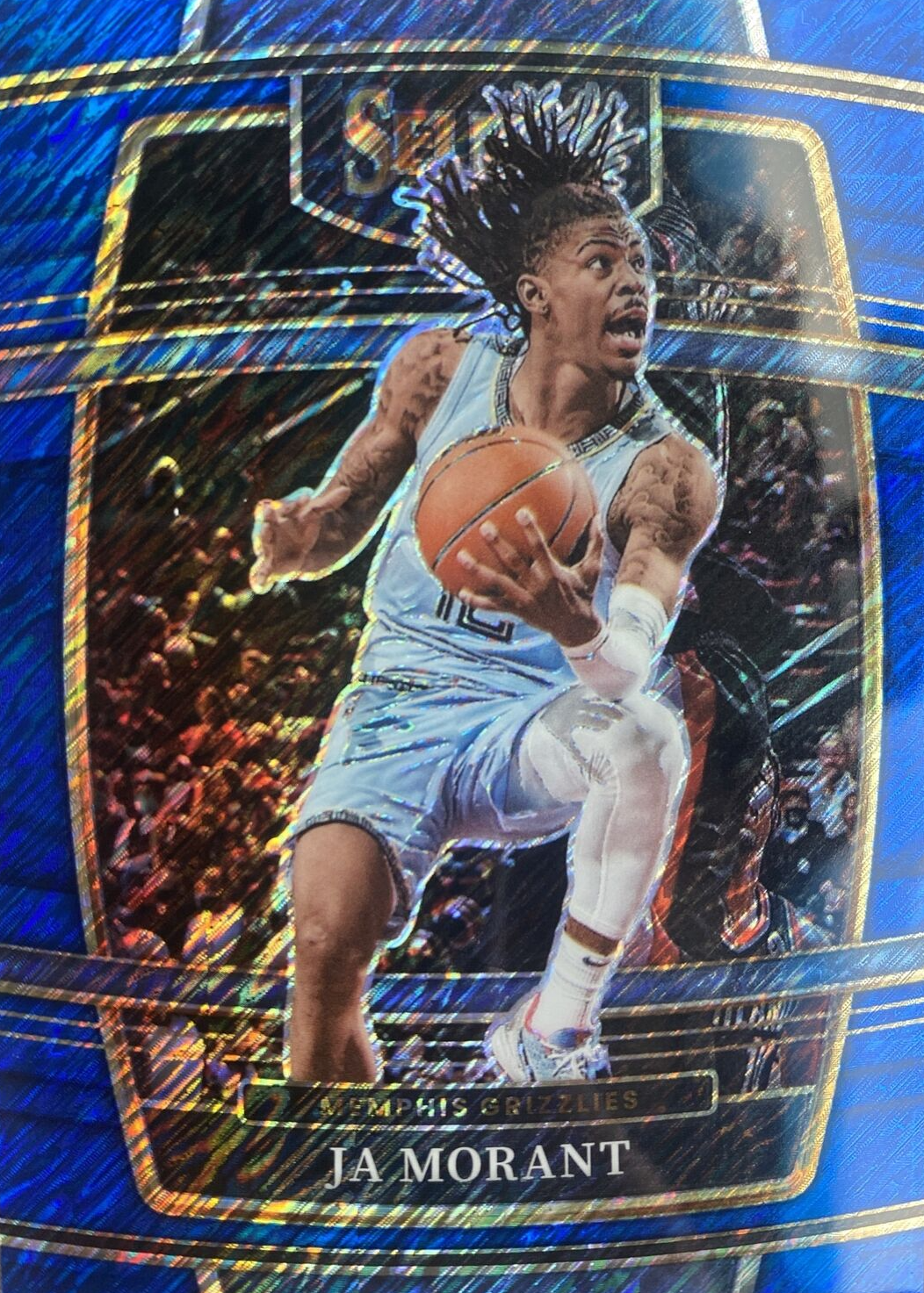 2019-20 NBA Prizm Ja Morant Rookie Signatures Blue Shimmer
