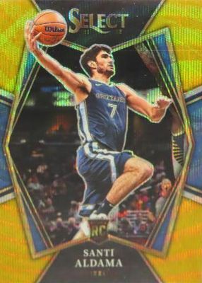 【10シリRC】Santi Aldama Gold Prizm 2021-22 Santi Aldama RC /10 Select Gold Flash Premier Prizm