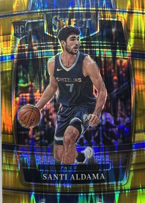 【10シリRC】Santi Aldama Gold Prizm 2021 SANTI ALDAMA Panini Prizm GOLD Rookie Auto /10 PSA 10