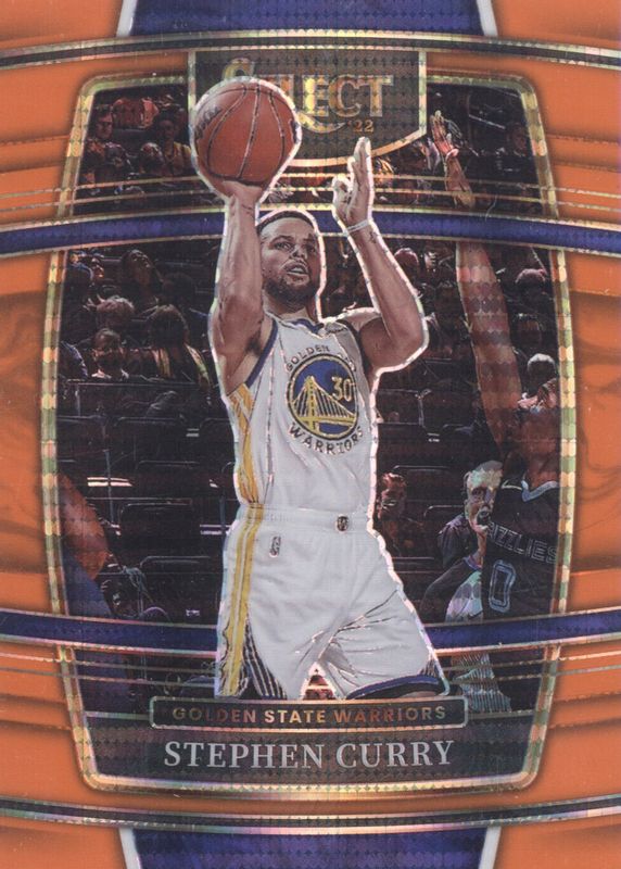 Stephen Curry 2021 Select #94 Concourse FOTL Neon Orange Pulsar /15 PSA 9