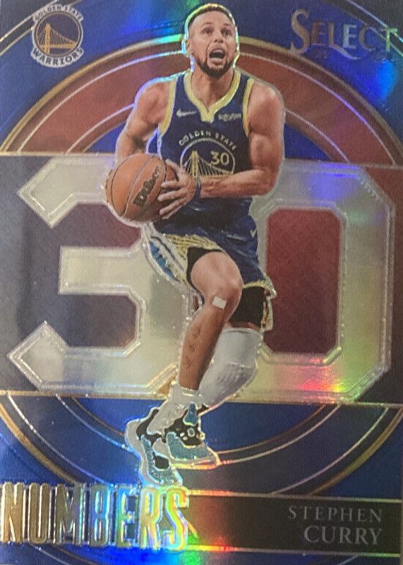 Stephen Curry 2021 Select #5 Select Numbers - Blue RAW