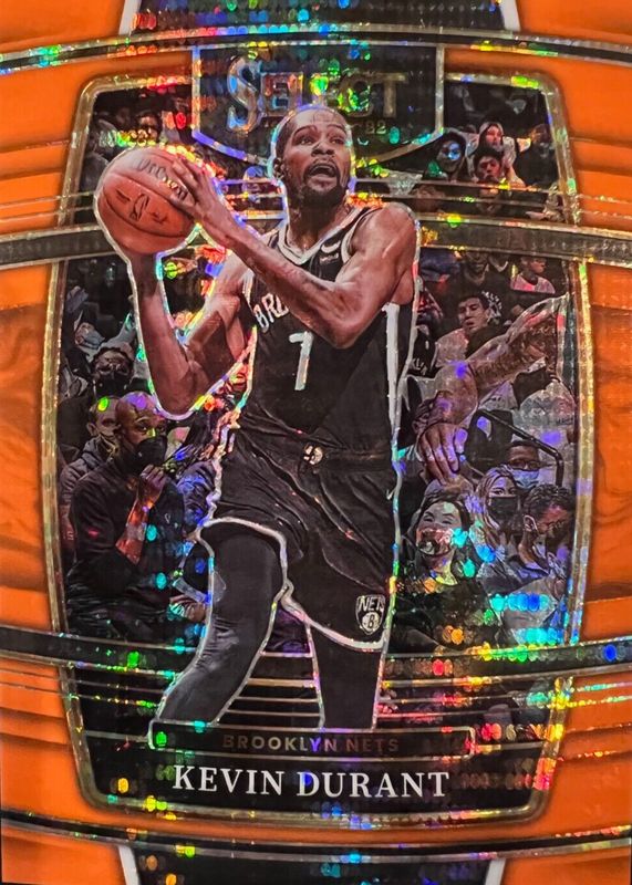 Kevin Durant 2021 Select #50 Concourse FOTL Neon Orange Pulsar /15 PSA 10