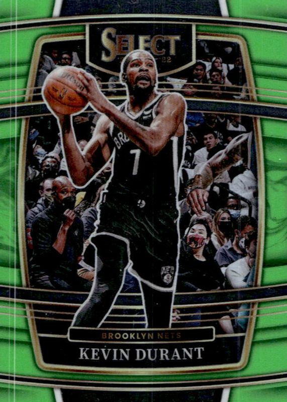 Kevin Durant 2021 Select #50 Concourse Neon Green /75 PSA 10